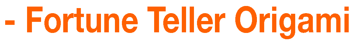 Fortune Teller Origami